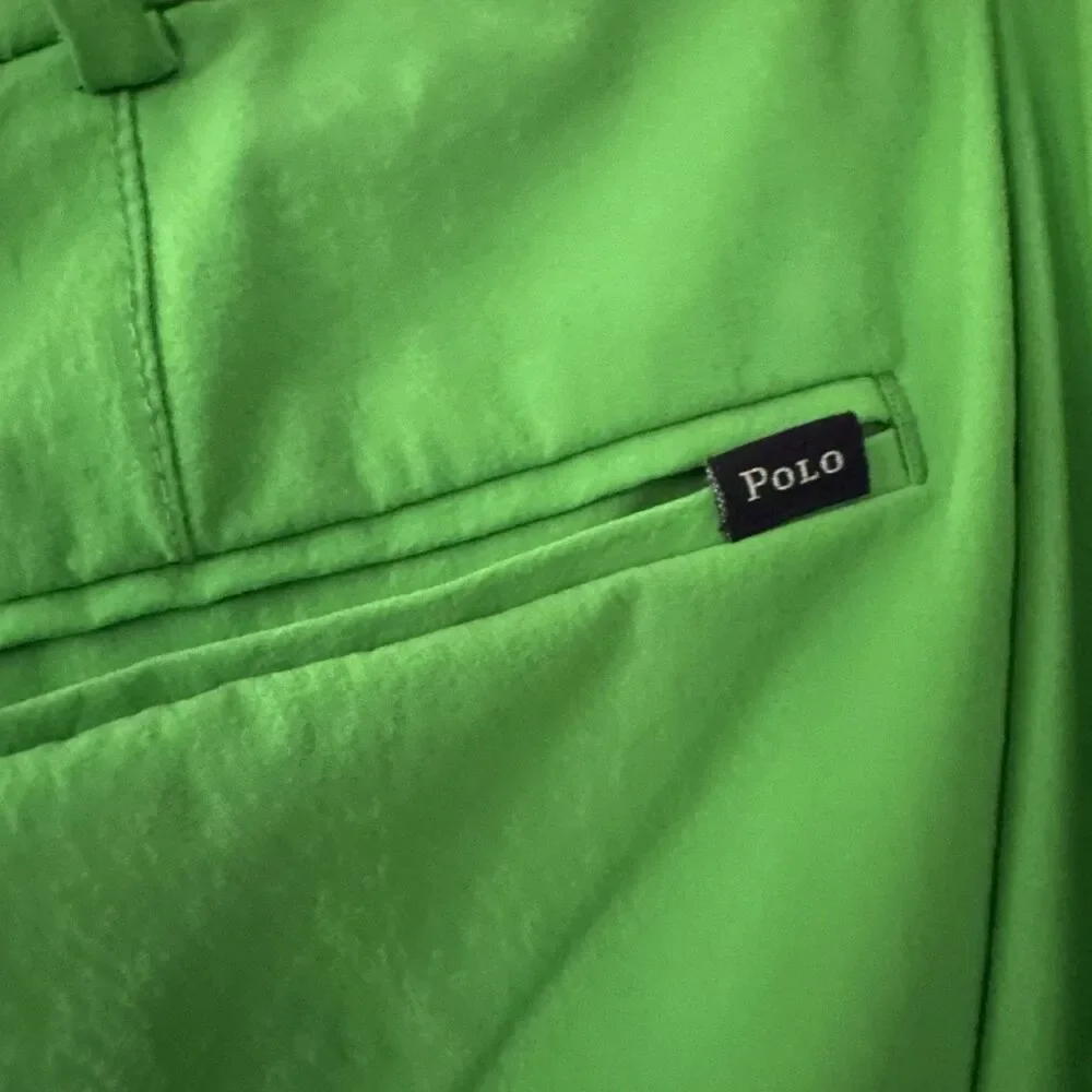 Polo Golf Ralph Lauren Bright Green Stretch Performance Hybrid Shorts Lined 34